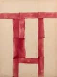 SANS TITRE by Jean-Pierre Pincemin, 1969, Collage d'aquarelle sur papiers sur carte, sold Jul 2020