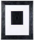 Manipur by Victor Vasarely, 1973, Sérigraphie en argent sur fond noir entourée d'un filet violet, sold Jul 2020