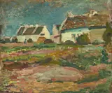 Maisons à Kervilahouen, Belle-Île, 1896 by Henri Matisse, Huile sur carton, sold Jul 2020