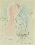Grossir une cellule jusqu'à des dimensions géantes... by Francis Picabia, 1931, Crayon et aquarelle sur papier, sold Jul 2020