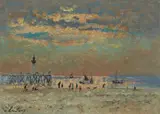 Fin de jour by André Hambourg, 1962, Huile sur toile, sold Jul 2020
