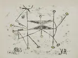 La chèvre by Victor Brauner, 1953, Encre, fusain et aquarelle sur papier, sold Jul 2020