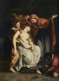 Santa Maria Maddalena penitente e Santa Marta by Copia da Marcantonio Franceschini, sold Oct 2026