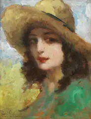 Ritratto femminile con cappello by Vittorio Gussoni, sold Oct 2026