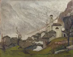 Paese di montagna by Angelo Abrate, sold Oct 2026
