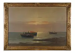 Marina con pescherecci by Giuseppe Rossi, sold Oct 2026