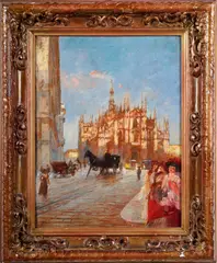 Veduta di Piazza del Duomo a Milano by Enrico Sorio, sold Oct 2026