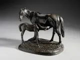 Giumenta con puledro by Da un modello di Paul Troubetzkoy, sculpture, sold Oct 2026