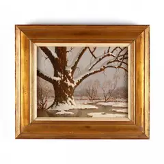 Old Willow in Winter (Anacostia) by Benson B Moore, Oil on board, sold Jun 2017