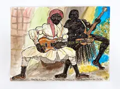 Untitled by Hein Dingemans, Detailed ink and watercolor, sold Feb 2024