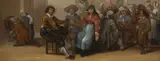 Buveurs et fumeurs dans une taverne by Pieter de Bloot, Huile sur panneau de chêne, une planche, sold Sep 2020
