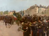 Le Triomphe du canonnier by Gustave Neymark, Huile sur toile (Toile d'origine),, sold Sep 2020