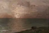 Littoral sous un ciel d'orage by Georges Ricard-Cordingley, Huile sur papier marouflé sur carton,, sold Sep 2020