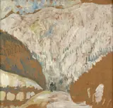 Au Tyrol by Jean Emile Laboureur, Huile sur carton,, sold Sep 2020