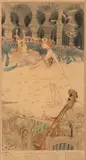 Salomé - La Ballerine, 1904 by Gustave Mossa, Aquarelle et lavis d'encre sur trait de crayon sur carton grège,, sold Sep 2020