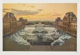 JR au Louvre, 29 mars 2019, 19h01 © Pyramide, architecte I. M. Pei, Musée du Louvre, Paris, France, 2019, 2019 by JR, Lithographie en couleurs, sold Jul 2020