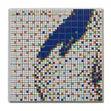 Rubik Is This It by Invader, 2009, Assemblage de 225 Rubiks Cubes sur plexiglas, dans un encadrement en plexiglas, sold Jul 2020