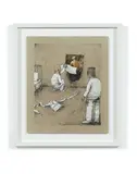 Escape by Dran, 2017, Gouache et crayon pierre noire sur carton fin, sold Jul 2020