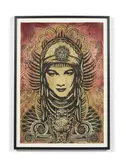 Peace Goddess by Shepard Fairey, 2007, Pochoir, peinture aérosol et collages sur papier, sold Jul 2020