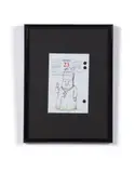 Saint Georges by Dran, Stylo bille et acrylique sur page d'agenda, sold Jul 2020