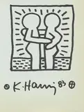 Untitled (Hug) by Keith Haring, 1983, Marqueur sur papier, sold Jul 2020