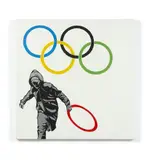 New logo for Haknem looting Team by Pure Evil, 2013, Pochoir et peinture aérosol sur toile, sold Jul 2020
