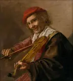 Le Violoniste by Jan Miense Molenaer, Huile sur panneau de chêne, une planche, sold Nov 2020