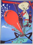 Ian Flemming as James Bond’, 1970, lithograph in colours, by Gerald Scarfe, lithograph, offered May 2017