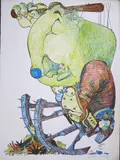 Spiro Agnew’, 1970, lithograph in colours, signed and by Gerald Scarfe, lithograph, offered May 2017