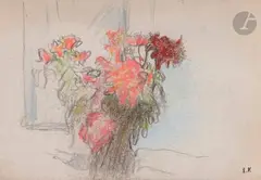 Bouquet by Édouard Vuillard, vers 1905, Pastel, sold May 2020