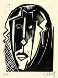 Kopf by Karl Schmidt-Rottluff, 1919, Holzschnitt auf Velin, sold Nov 2008