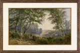 landscape with children by John Faulkner, watercolor, sold Mar 2008