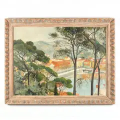 Port de Nice by Irène Pagès, Oil on canvas, sold Mar 2017