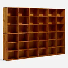 Bookshelves, set of six by Rud. Rasmussens Snedkerier, c. 1960, pine, sold Nov 2021