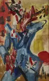Le clown violoniste - Circa 1955-1960 by Gen Paul, Huile sur panneau d'isorel, sold Jul 2020