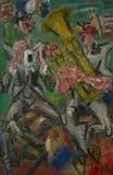 Le 14 juillet - Circa 1945-1950 by Gen Paul, Huile sur toile, sold Jul 2020