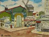 Le moulin de la Galette by Élisée Maclet, Huile sur toile, sold Jul 2020