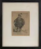 titled "The Persian by Rembrandt Harmensz van Rijn, etching, sold Oct 2007
