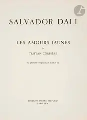 Les Amours jaunes by Salvador Dalí, 1974, Pointe sèche et rehauts d’or au pochoir (atelier Jacomet), sold Apr 2020