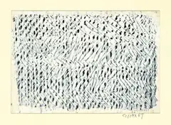 Ohne Titel by Raimund Girke, 1961, Mischtechnik auf leichtem Karton, vom Künstler auf Unterlagekarton montiert, sold May 2008