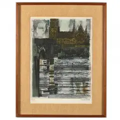 View of a Cathedral by Suzanne Runacher, Etching, sold Jan 2017