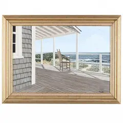 Beachfront View by James H. Cromartie, Acrylic on artist board, sold Nov 2016