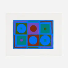 Untitled by Bob Crossley, 1968, screenprint in colors, sold Aug 2023