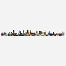 Collection of thirty-four miniature vases by Carl-Harry Stålhane, c. 1950, glazed stoneware, sold Nov 2021