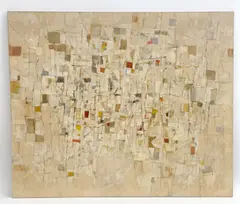Abstract by Dan Asher, Oil on canvas, sold May 2024