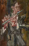 Le flûtiste - Circa 1955-1960 by Gen Paul, Huile sur toile, sold Jul 2020