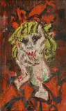 Portrait de la comédienne Armande Navarre - Circa 1964 by Gen Paul, Huile sur panneau d'isorel, sold Jul 2020