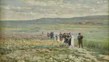 Une noce au printemps by Louis-Auguste Girardot, 1888, Huile sur toile, sold Jul 2020