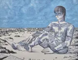 L'homme oiseau by Jean Marais, Gouache, encre et crayons de couleur sur papier, sold Jul 2020