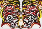 Boa jaune by Jacques Hurtubise, 1986, mixed media on paper, sold Sep 2013
